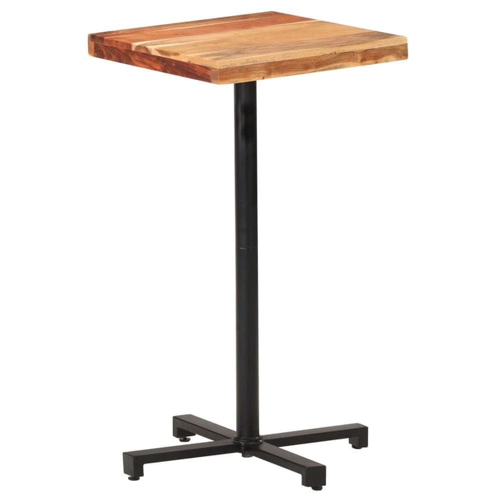 Vidaxl Barový stôl štvorcový 50x50x110 cm akáciový masív